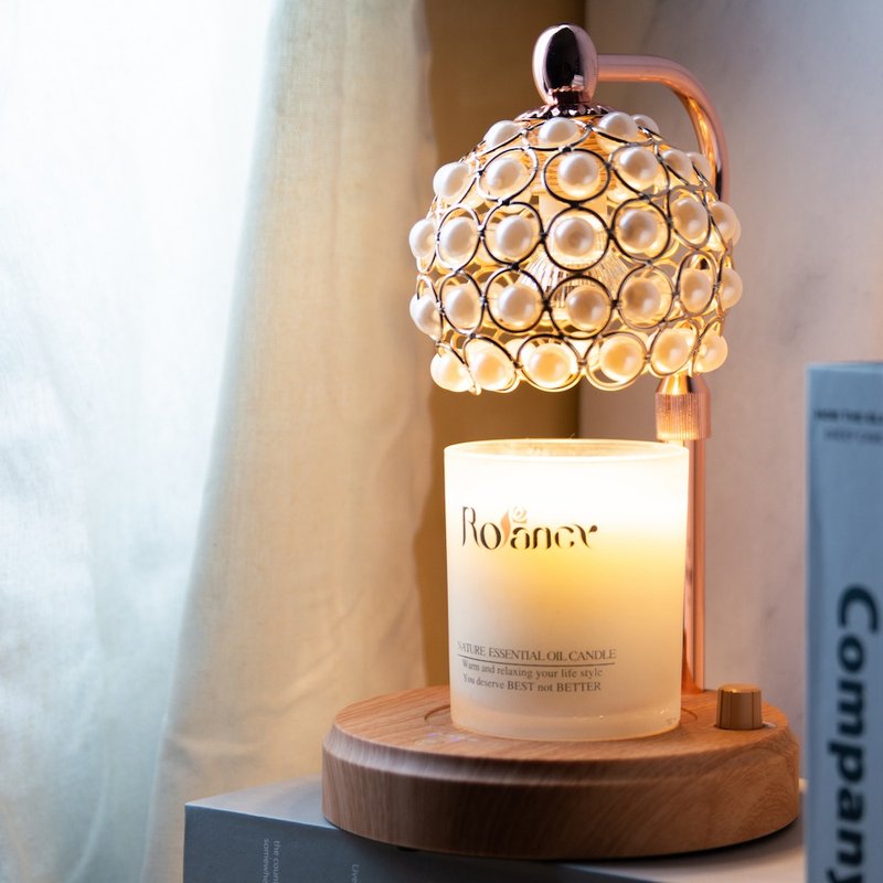 【Rofancy】Solid wood timed Wax melting lamp-Pearl - Candles & Candle Holders - Other Metals 