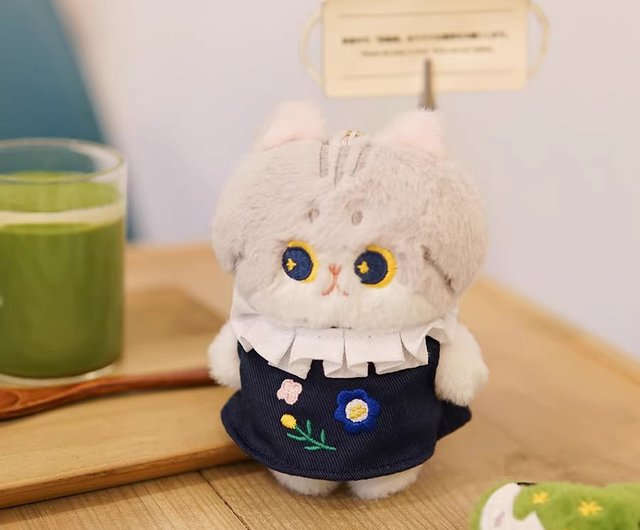 MEWJI Miaoji オリジナルかわいい猫ぬいぐるみペンダントギフトボックスシルバーグラデーション Meowji スカート人形 - ショップ  mewji 人形・フィギュア - Pinkoi