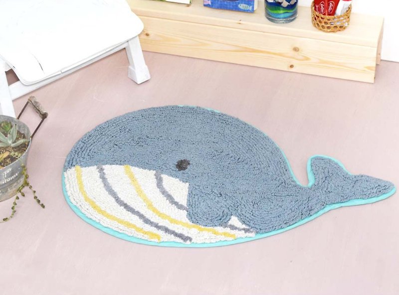 [Hot pre-order] Super cute whale mat 14218873118 Graduation season graduation gift - Rugs & Floor Mats - Cotton & Hemp 
