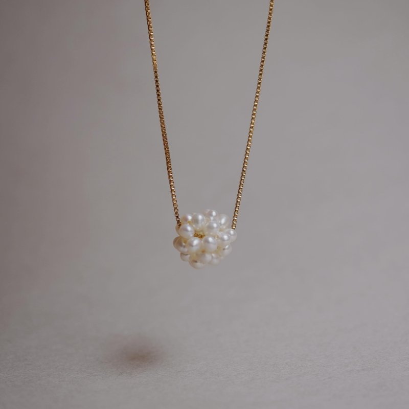 Limited Edition 14K Gold Fill Pearl Ball Necklace - Necklaces - Pearl White