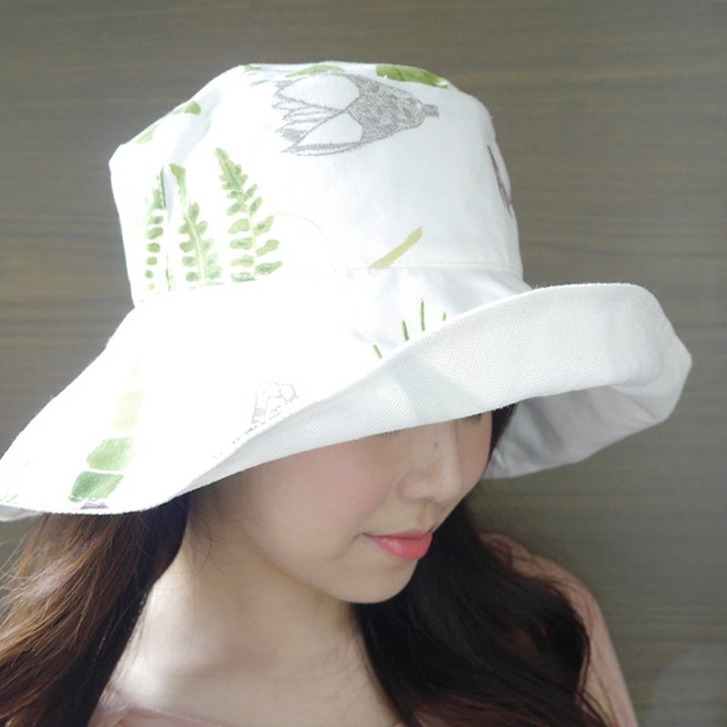 ATIPA Luxury Reversible Long Brim Sun Hat (Sun UV Protection) - Hats & Caps - Acrylic White