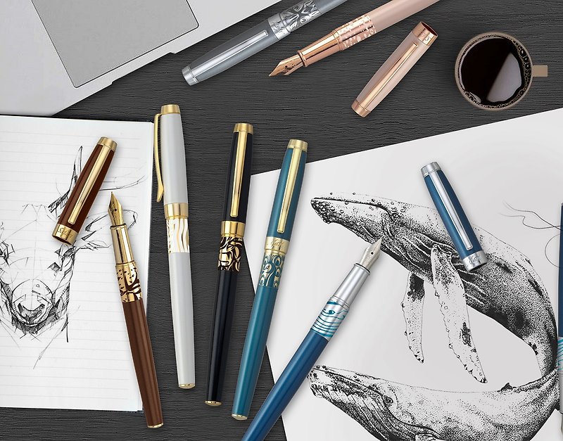 [Customized Gift] IWI Safari Series Fountain Pen #Free Engraving - Fountain Pens - Other Metals 