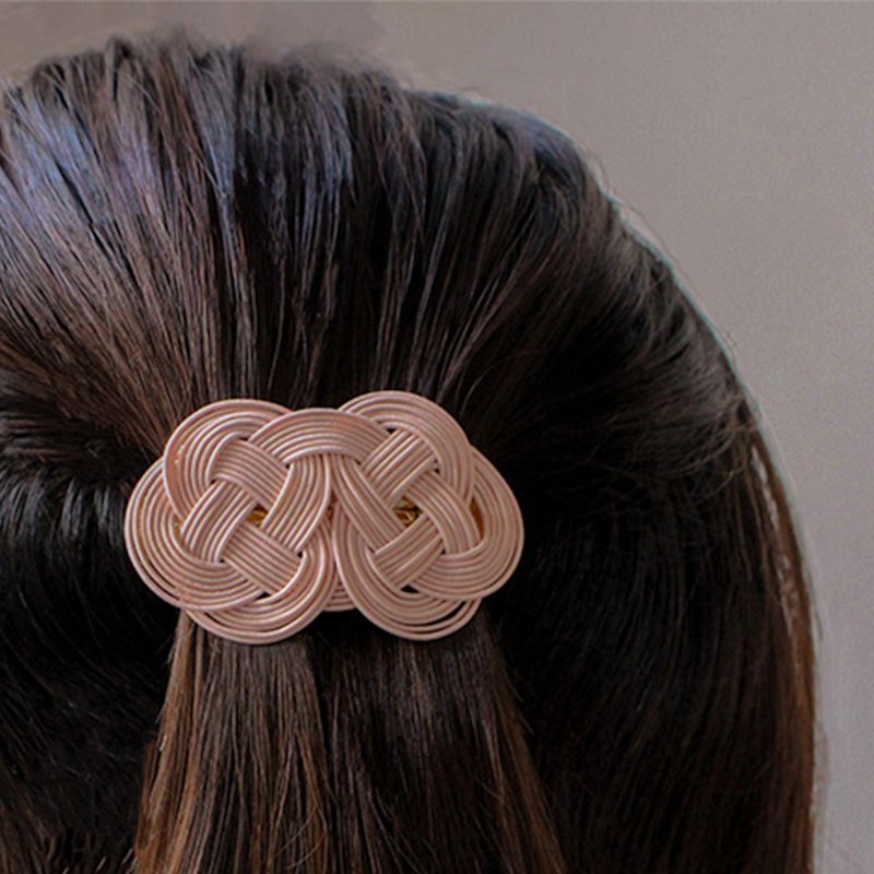素敵なおめかし 水引バレッタ ローズピンク - 髮夾/髮圈 - 紙 粉紅色