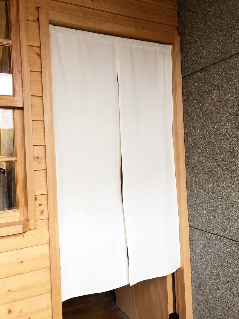 (Customized area) Organic cotton original Japanese-style mid-door curtainOrganic Cotton - ม่านและป้ายประตู - ผ้าฝ้าย/ผ้าลินิน ขาว