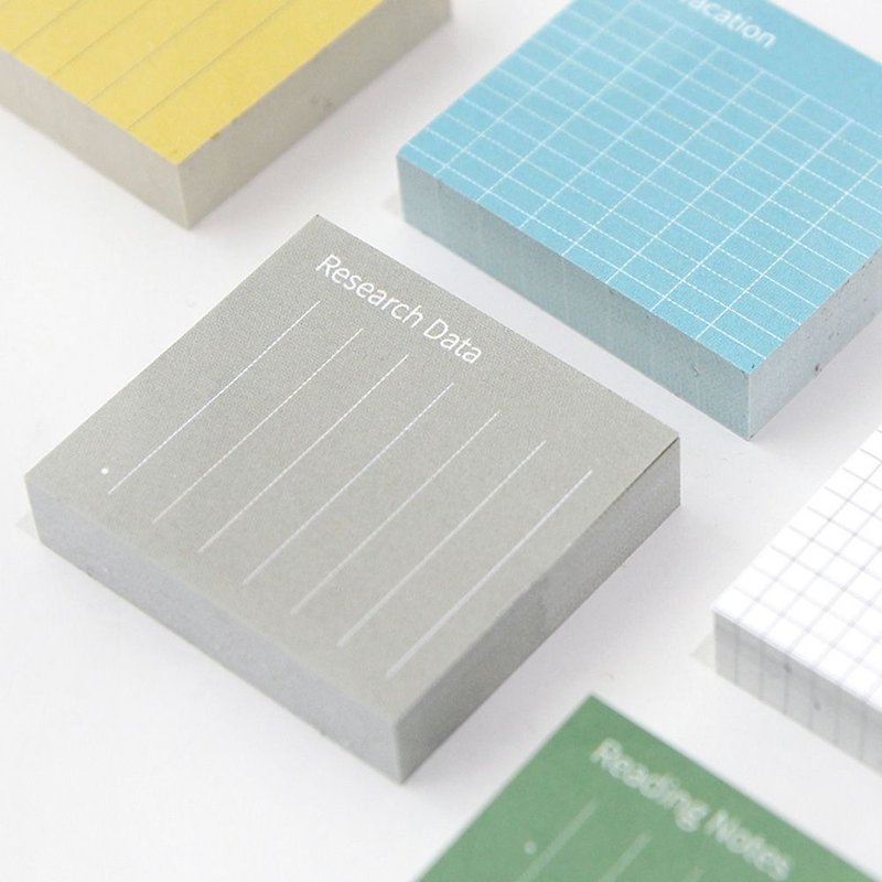 GMZ pastel square crisp index type post-it 08 - information query (grey), GMZ07211 - Sticky Notes & Notepads - Paper Gray
