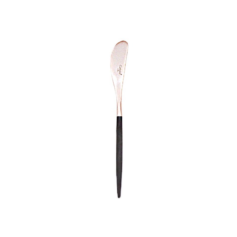 葡萄牙Cutipol GOA黑玫瑰金17cm奶油刀 - 刀叉/湯匙/餐具組 - 不鏽鋼 黑色