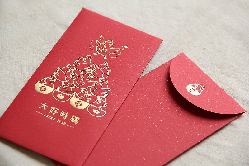 When good chicken - Limited bronzing red envelopes (6 in / bag) - Chinese New Year - Paper Red