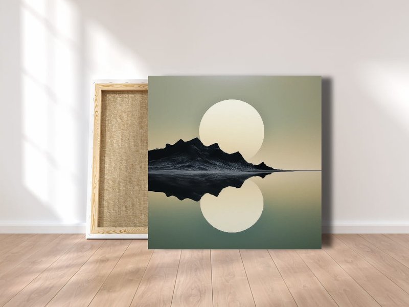 Ocean minimalism painting Sky minimalism wall decor - โปสเตอร์ - ผ้าฝ้าย/ผ้าลินิน หลากหลายสี