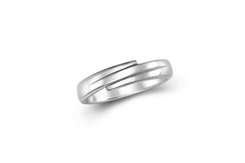 【Customized gift】Men's ring 3494S - General Rings - Silver Silver