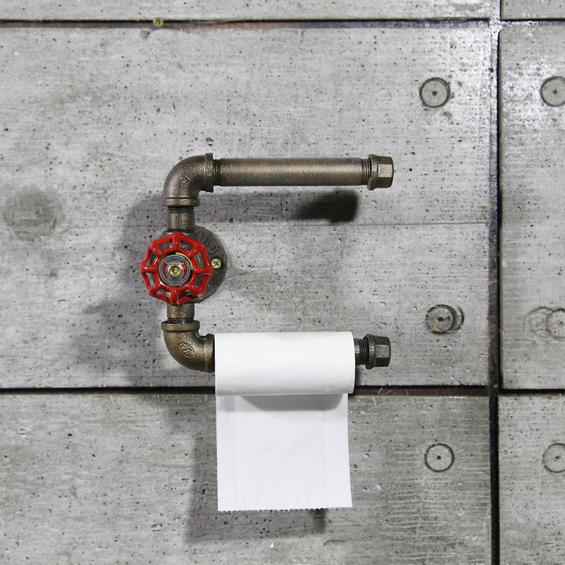 Industrial Feng Shui Tube Paper Towel Holder Double Paper Towel Holder - กล่องเก็บของ - โลหะ สีเทา