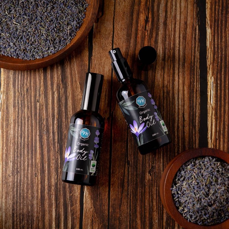 【舒心放鬆・滋潤護膚】香氛美體按摩油 純天然香水精油 - 身體乳/按摩油 - 精油 金色