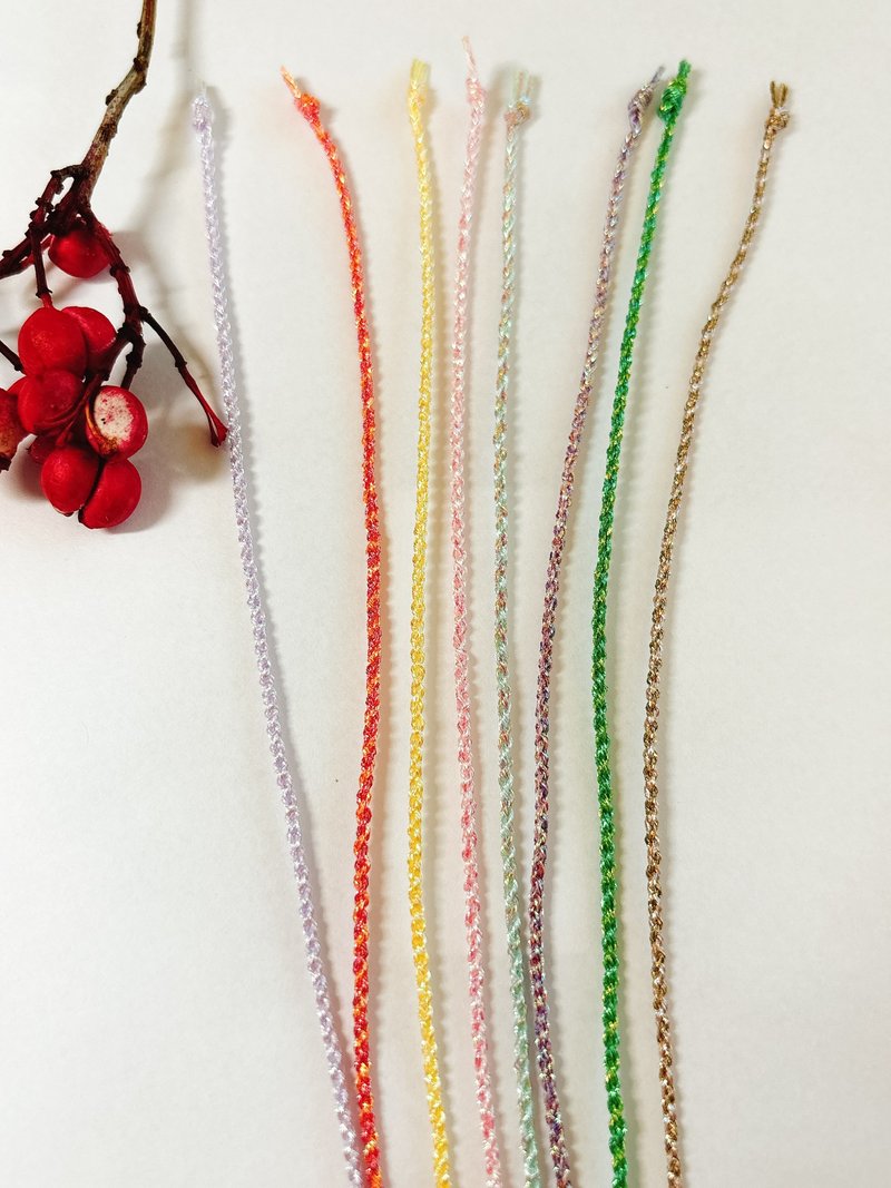 [Nara Lab Classic Gold Thread Kumihimo] Multi-color Gold Thread - Bracelets - Other Materials 