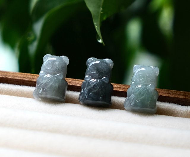 黒翡翠ブラックジェイドA貨翡翠18金ゴールドビルマ