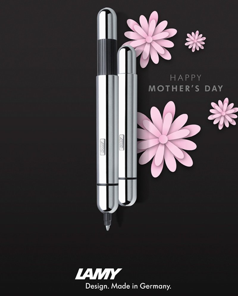 [Free laser engraving] LAMY ball pen/pico pocket series- Silver - ปากกา - โลหะ สีเทา