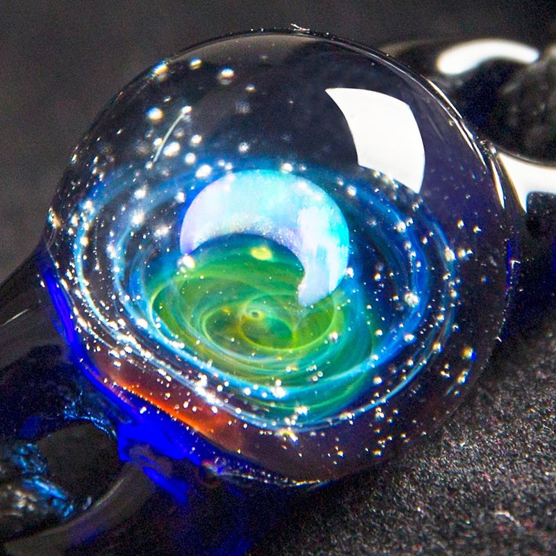 Japan Galaxy Pendant Necklace,Universe Glass,Space Cosmos Design,Handmade - สร้อยข้อมือ - แก้ว 
