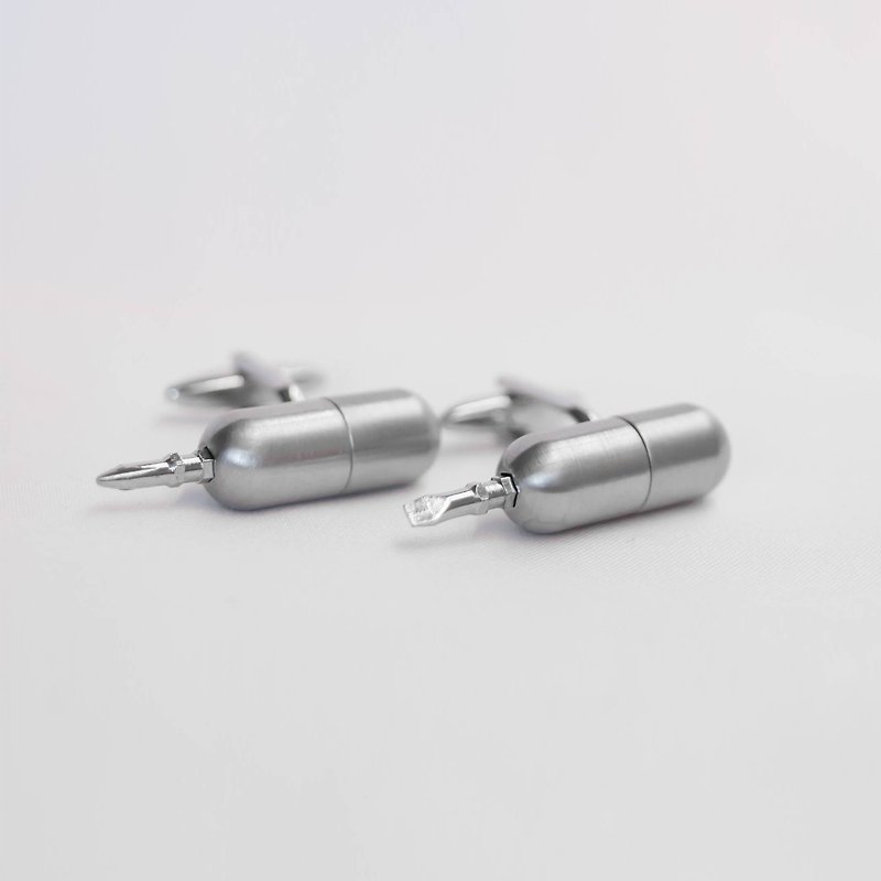 Tools screwdriver cufflinks (can be changed for a word knife, cross knife) SCREW DRIVER CUFFLINK - Cuff Links - Other Metals 
