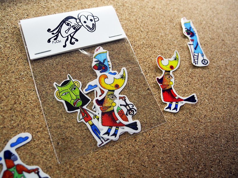 Masked Monsters-Sticker Set - สติกเกอร์ - กระดาษ หลากหลายสี