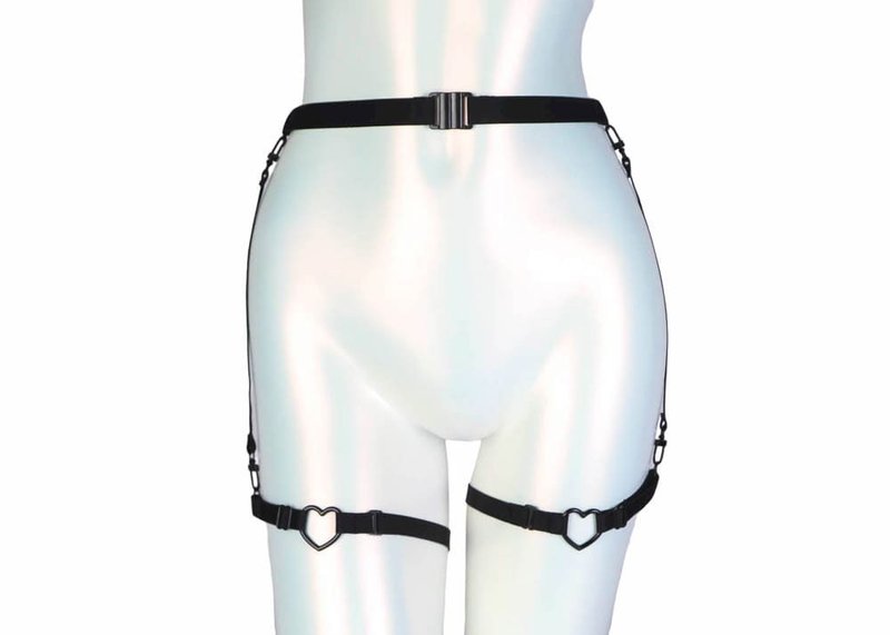 Succubus Garter Belt Black - 其他 - 其他材質 黑色