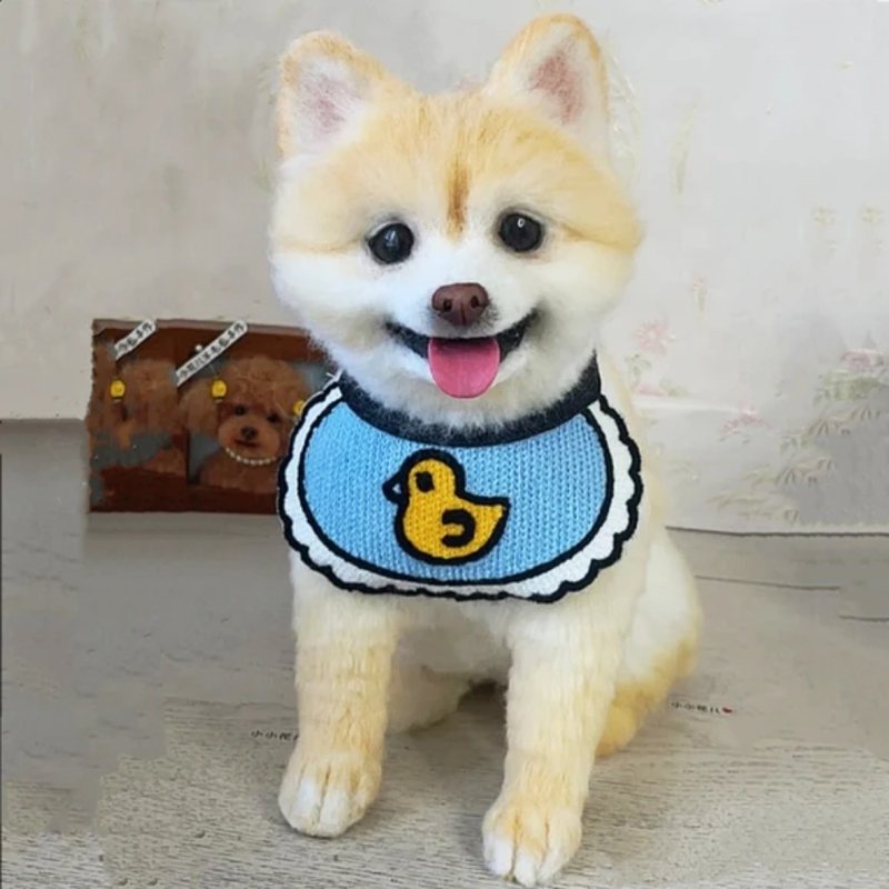 客製化逼真犬 羊毛氈 博美犬 寵物 娃娃 定製 手工 狗狗猫咪 88 - 貓/狗玩具 - 羊毛 多色