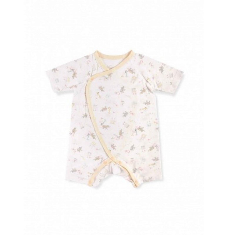 Japan Boribon oeuf breathable cotton soft butterfly gauze cloth (pink and yellow circus) - Onesies - Cotton & Hemp White