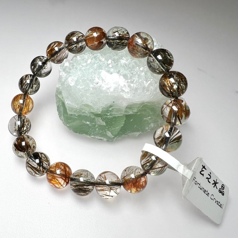 黑金超七手串 | 水晶 | 水晶手串 | 水晶手鏈 | 水晶手鍊 - 手鍊/手環 - 水晶 金色