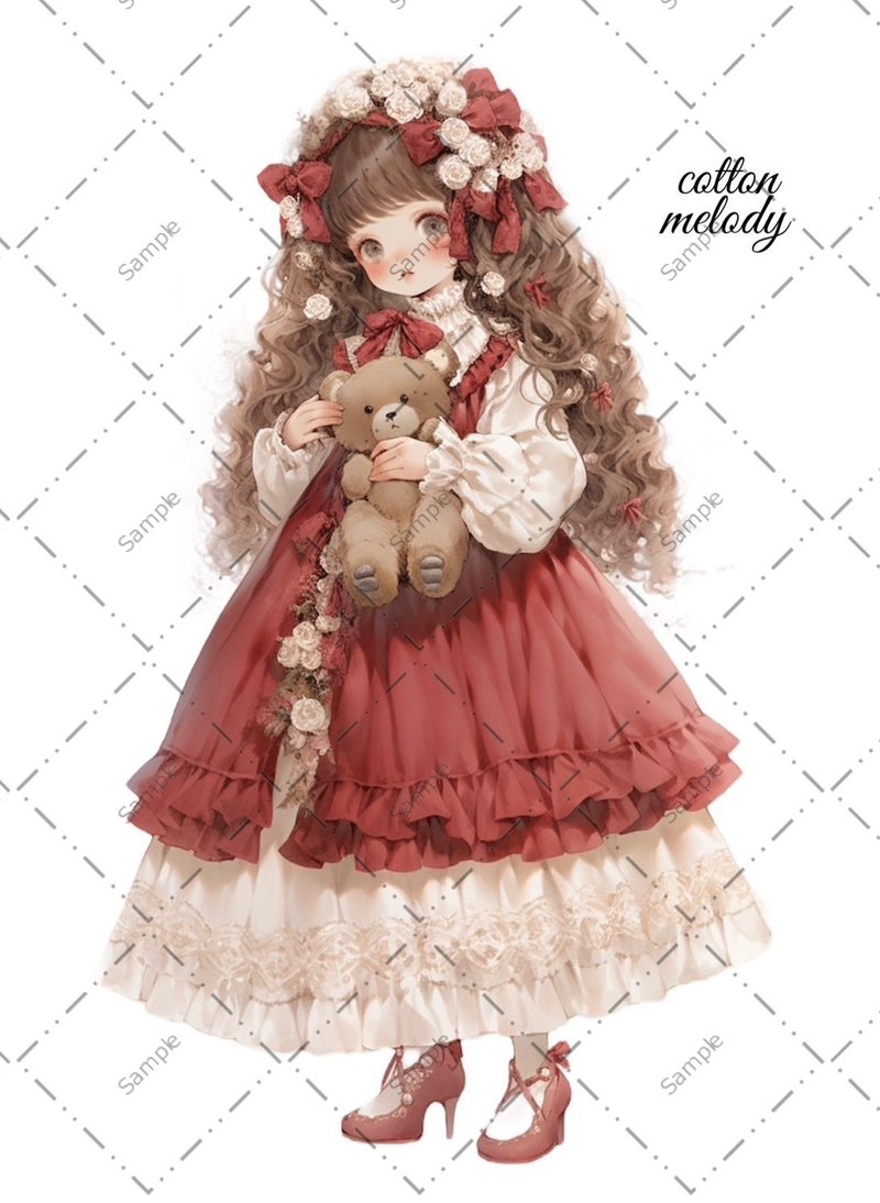 original sticker no.2 人物ステッカー オリジナルステッカー 人物ステッカー 女の子ステッカー オリジナル人物ステッカー - 貼紙 - 紙 
