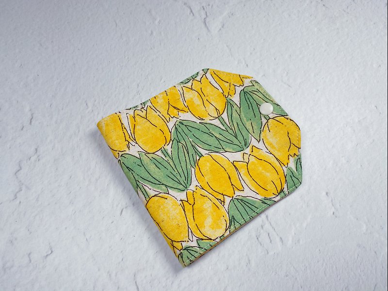 Tulip mask storage cover - หน้ากาก - ผ้าฝ้าย/ผ้าลินิน สีเหลือง