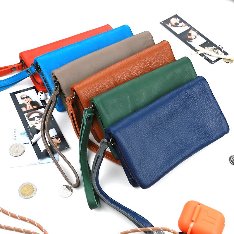 FOXY : Long wallet genuine leather with zip around soft leather from Lucky Bao. - Wallets - Genuine Leather 
