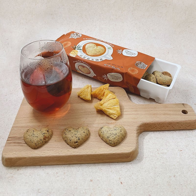 Xinxin Pineapple Black Tea Biscuit 80G_Good product in stock - ขนมคบเคี้ยว - อาหารสด 