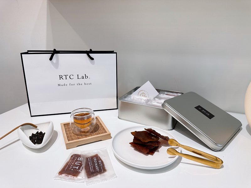 【RTC Lab.】Charcoal-grilled honey sauce pork jerky iron box independent small packaging New Year gift box New Year's Day gift box - Dried Meat & Pork Floss - Fresh Ingredients 