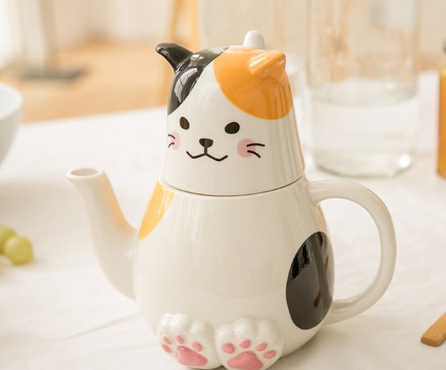 Japanese Cute Cat Tea Pot and Cup