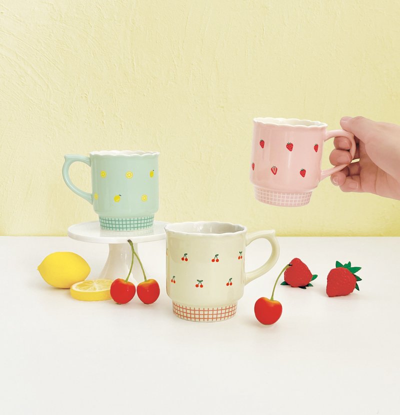 Japanese DECOLE | Fresh Flower Orchard Mug [January Pre-order] - Mugs - Porcelain Multicolor