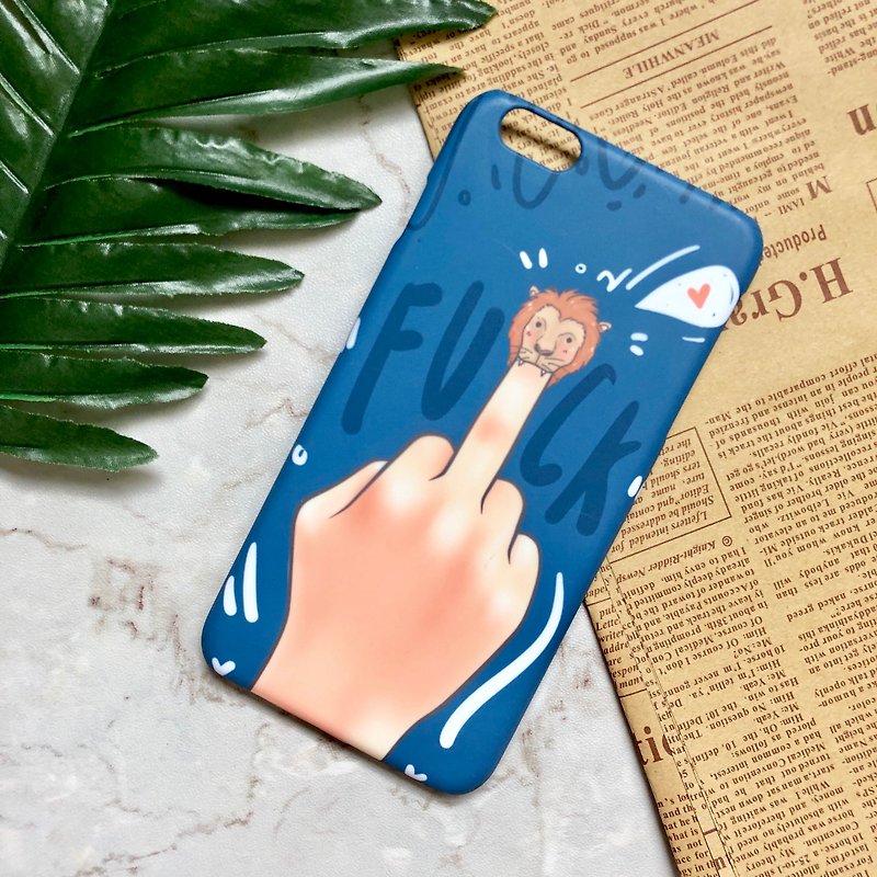 lion :: FU*K COLLECTION - 手機殼/手機套 - 塑膠 藍色