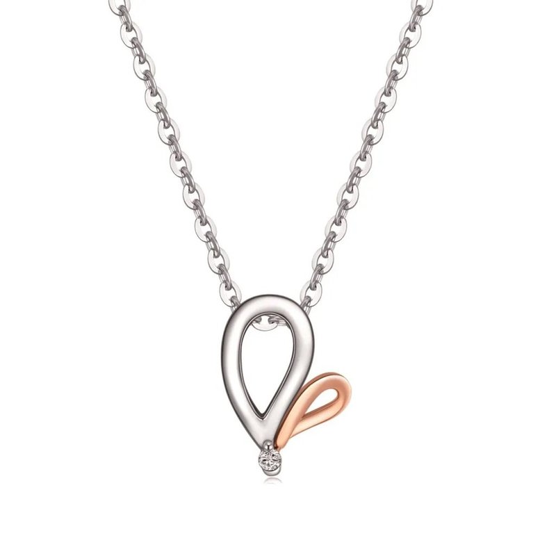 Diamond Pendant Necklace - สร้อยคอ - เพชร สีเงิน