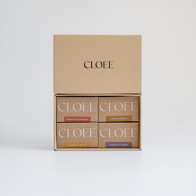 CLOEE American 2in1 cleansing and bathing soap hardcover gift box 4 sets with gift bag - สบู่ - น้ำมันหอม สีส้ม