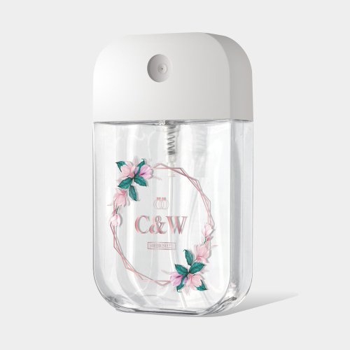 PIXO.STYLE 婚禮小物 粉色花圈 酒精瓶 防疫用品 收納瓶 PU065