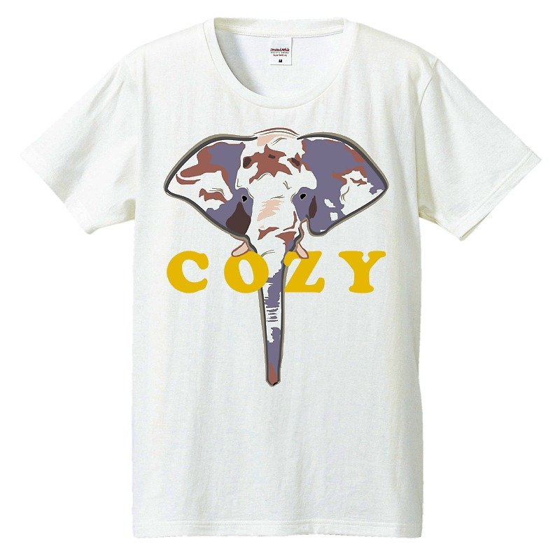 T-shirt / COZY - เสื้อยืดผู้ชาย - ผ้าฝ้าย/ผ้าลินิน ขาว