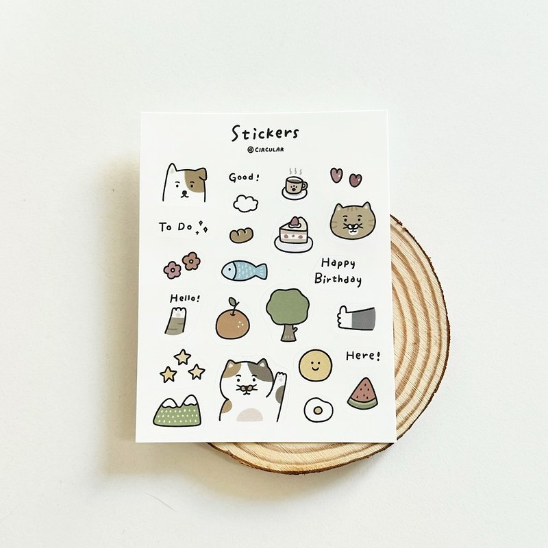 Cat and Dog Handbook-Waterproof Matte Stickers - Stickers - Paper 