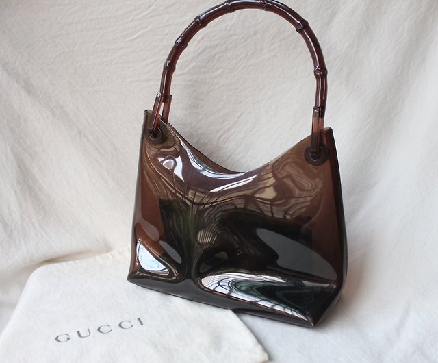 Vintage Gucci Hand Bag Brown Pvc