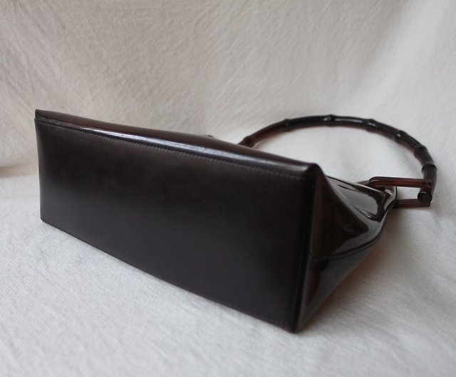 FOAK vintage/reserved/Longchamp dark green leather antique bag