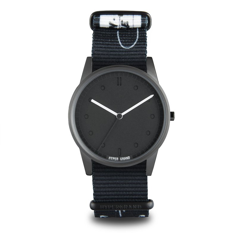 01 Basic Series - "INHIBITION" FOOLPROOF Black and White Hand-painted Watch - นาฬิกาผู้หญิง - วัสดุอื่นๆ สีดำ