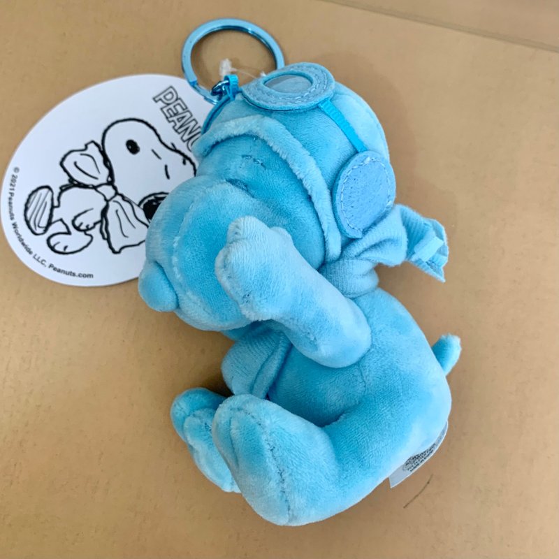 寶寶藍 Snoopy 史努比鑰匙圈吊飾 史奴比包包掛飾 桌擺飾 - 鑰匙圈/鑰匙包 - 聚酯纖維 藍色