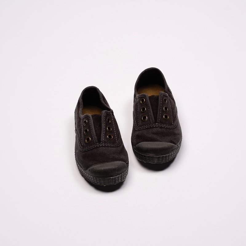 西班牙國民帆布鞋 CIENTA U70777 01 黑色 黑底 洗舊布料 童鞋 - 男/女童鞋 - 棉．麻 黑色
