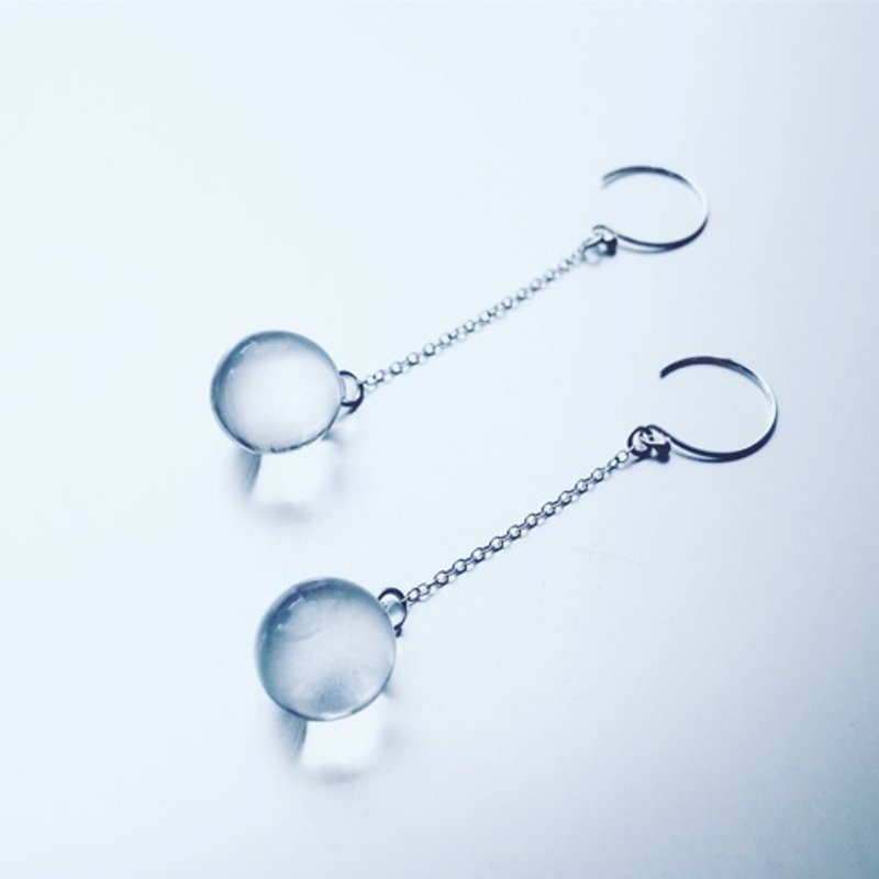 Bubble Swing Earring SV - Earrings & Clip-ons - Sterling Silver Transparent