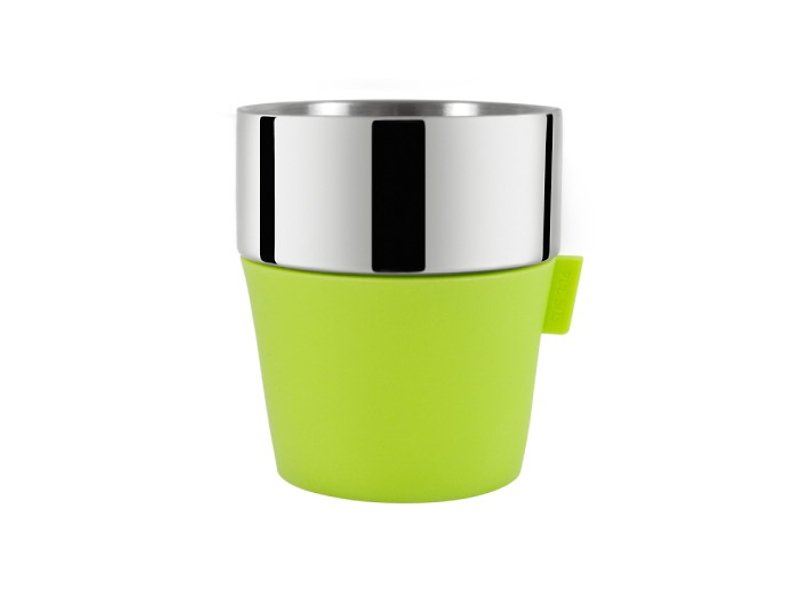 Driver雙層咖啡杯350ml-靚綠/橘  派對杯、野餐杯 - 咖啡杯/馬克杯 - 不鏽鋼 綠色