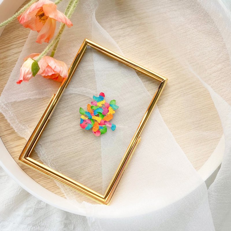 Pressed flower Double Happiness Photo Frame - ของวางตกแต่ง - พืช/ดอกไม้ หลากหลายสี