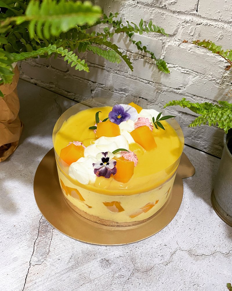 Tuxedo Cat Handmade　塔西躲貓貓 -芒果蛋糕 母親節蛋糕 - 蛋糕/甜點 - 新鮮食材 黃色