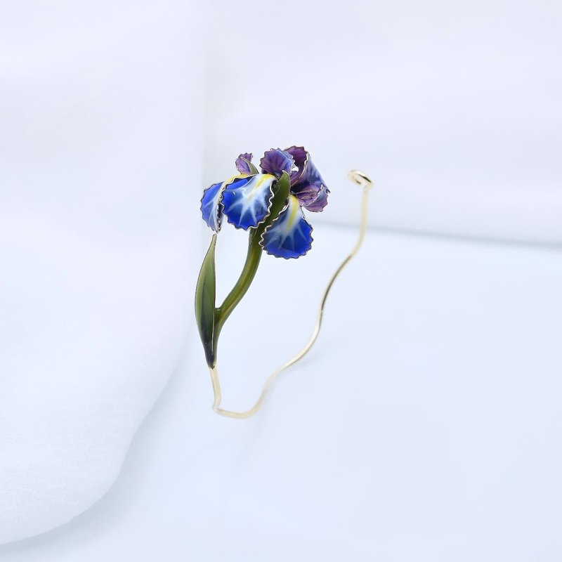 blue iris bracelet - Bracelets - Resin Blue