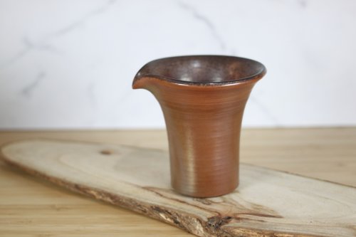 自然釉文創工作室 【送禮好物】160ml 金銀彩 柴燒茶海 公道杯 名家葉敏祥手作