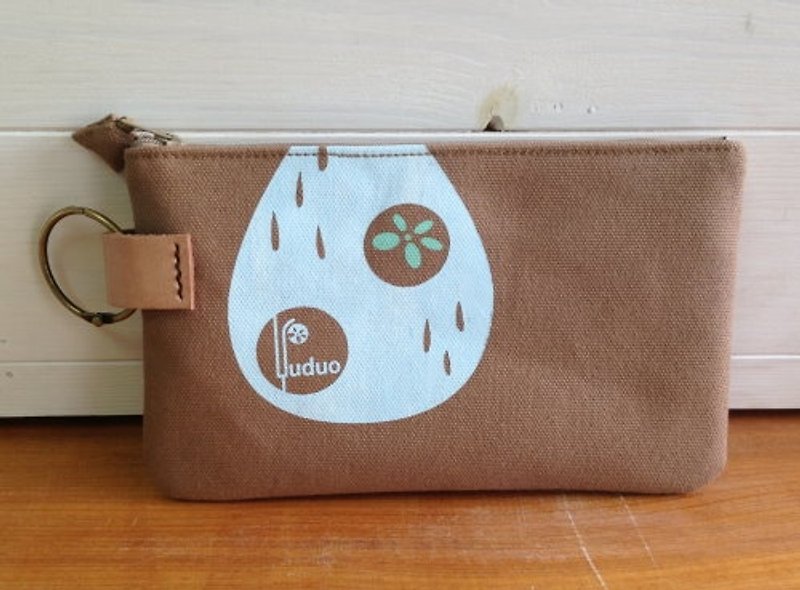 Small raindrops love to travel ‧ million bags (can be used as cosmetic). Khaki - Toiletry Bags & Pouches - Cotton & Hemp Gold